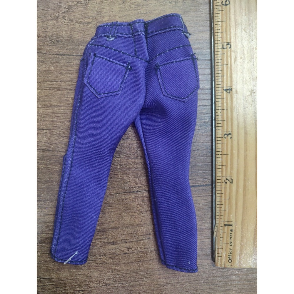 Rainbow High Krystal Bailey Purple Doll Jeans Pants With Faux Zipper Z2